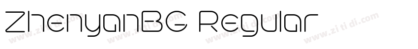 ZhenyanBG Regular字体转换